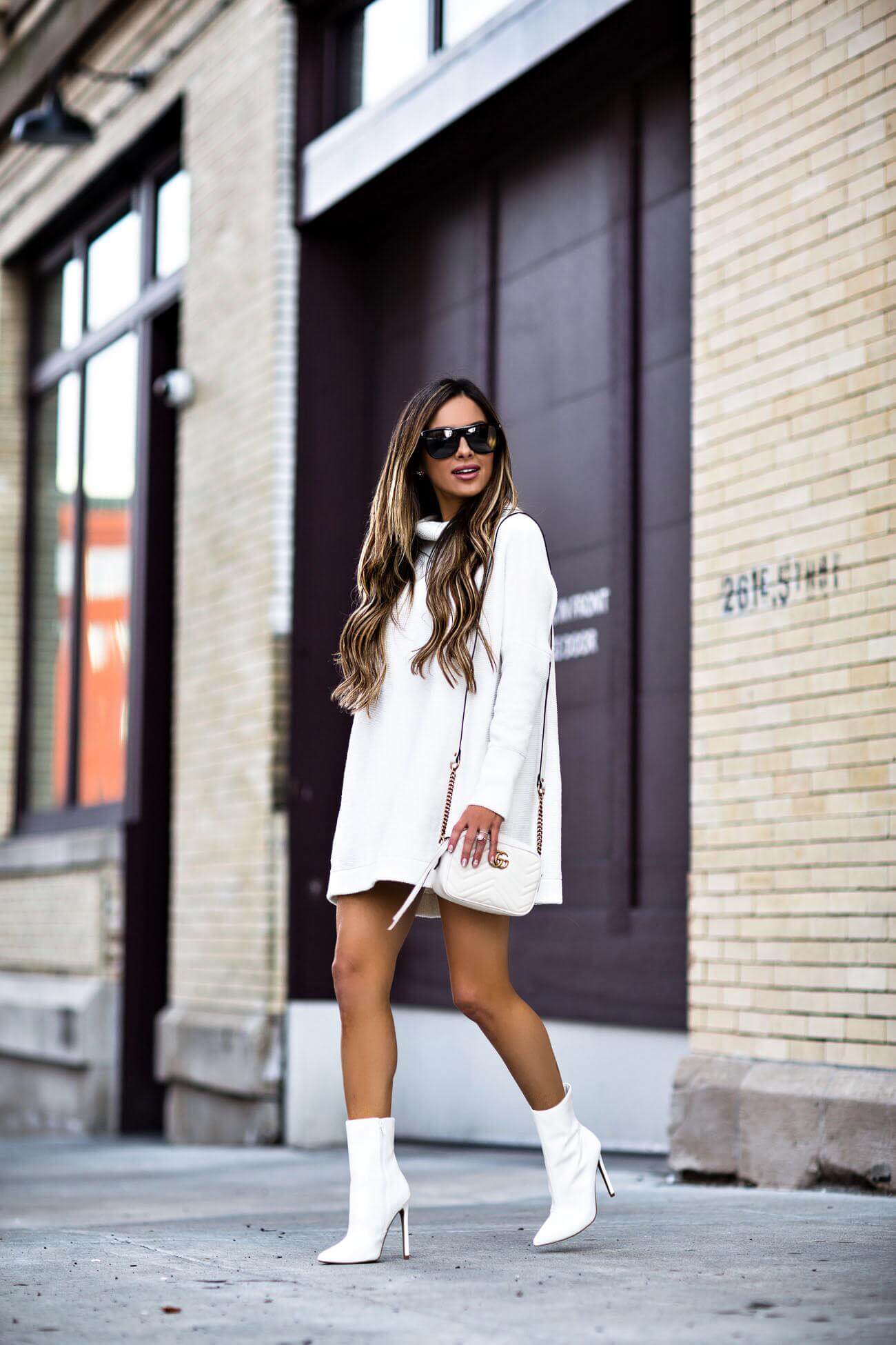 white dress booties