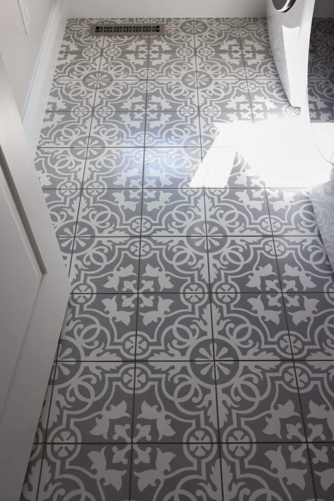 laundry room cement tile