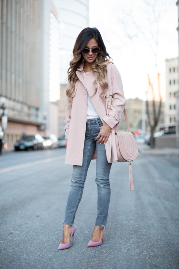 Pink Trench Coat. - Mia Mia Mine