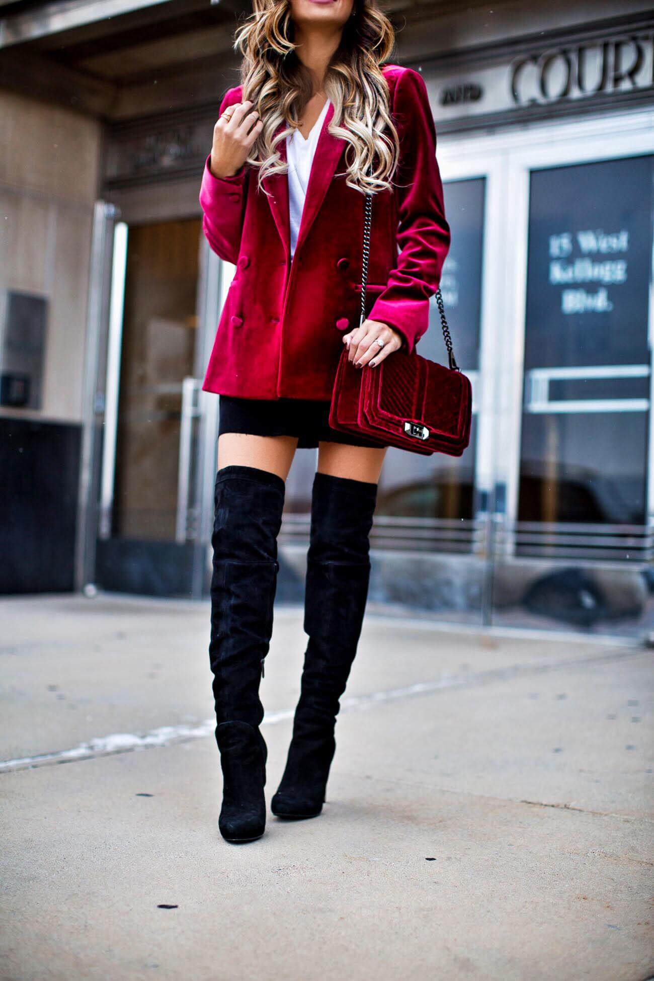 knee high boots party outfit
