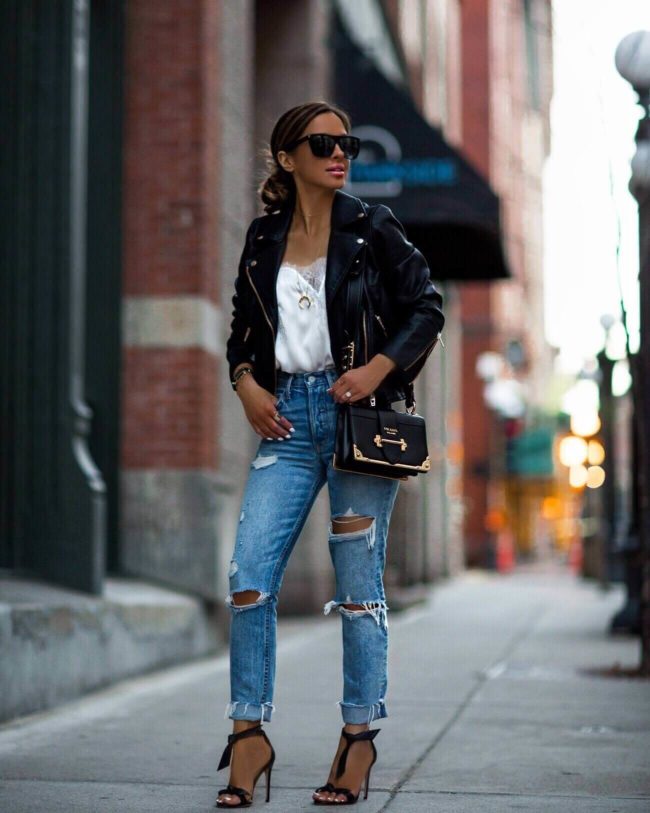 fashion blogger mia mia mine wearing a prada cahier bag
