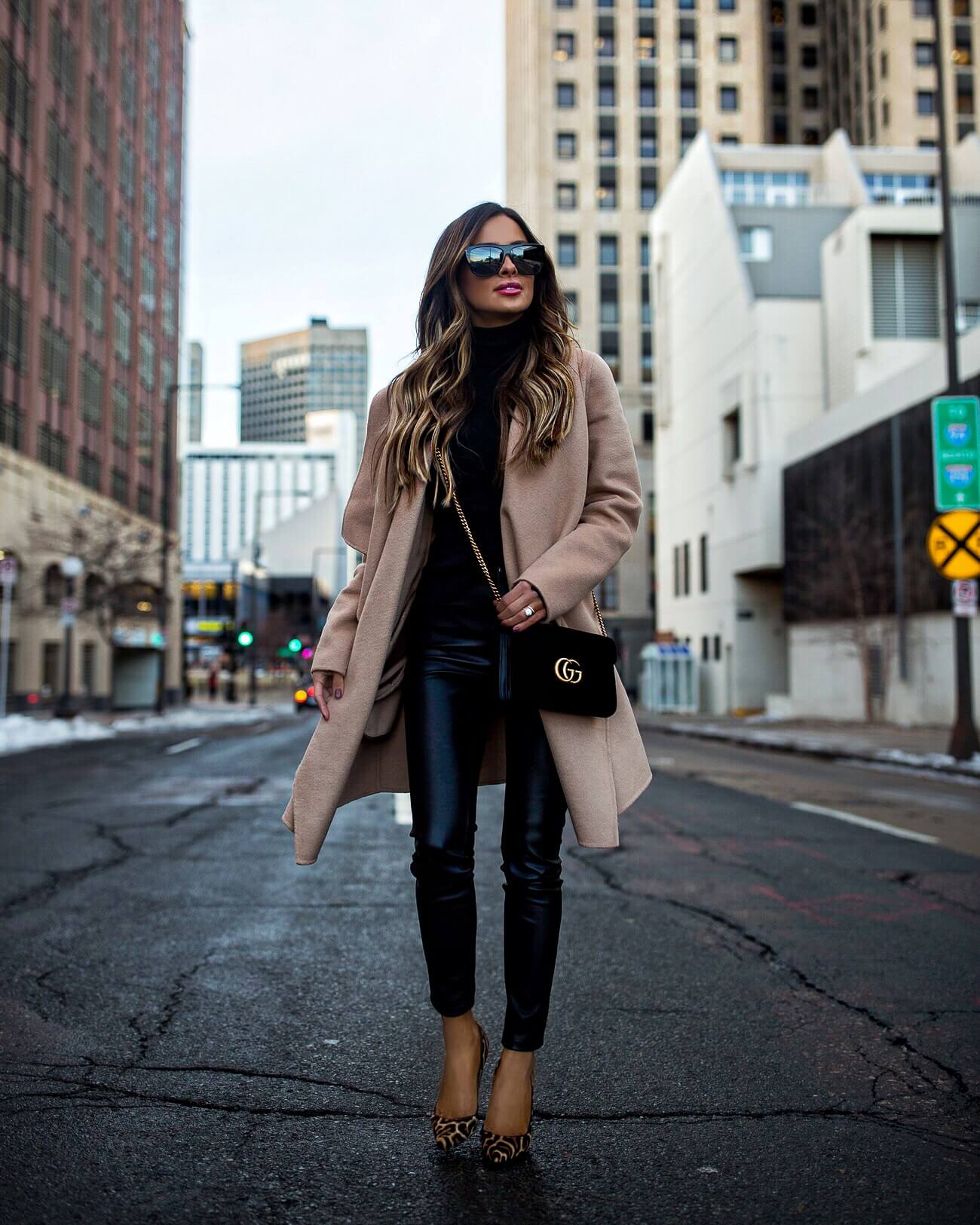 Blogger MiaMiaMine wearing Balmain Blazer, Blank Denim Leather