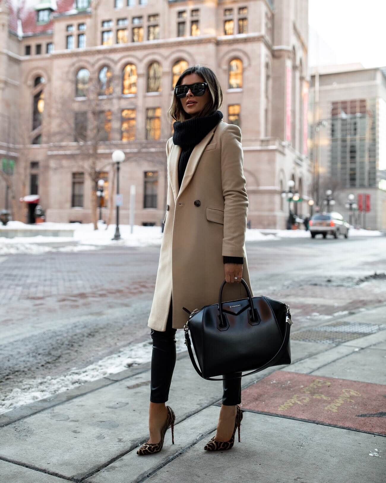 Louis Vuitton Cluny BB Winter Outfit Inspo White Teddy Coat