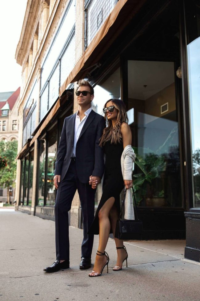 fashion blogger mia mia mine with husband in outfits from the nordstrom anniversary sale 2020