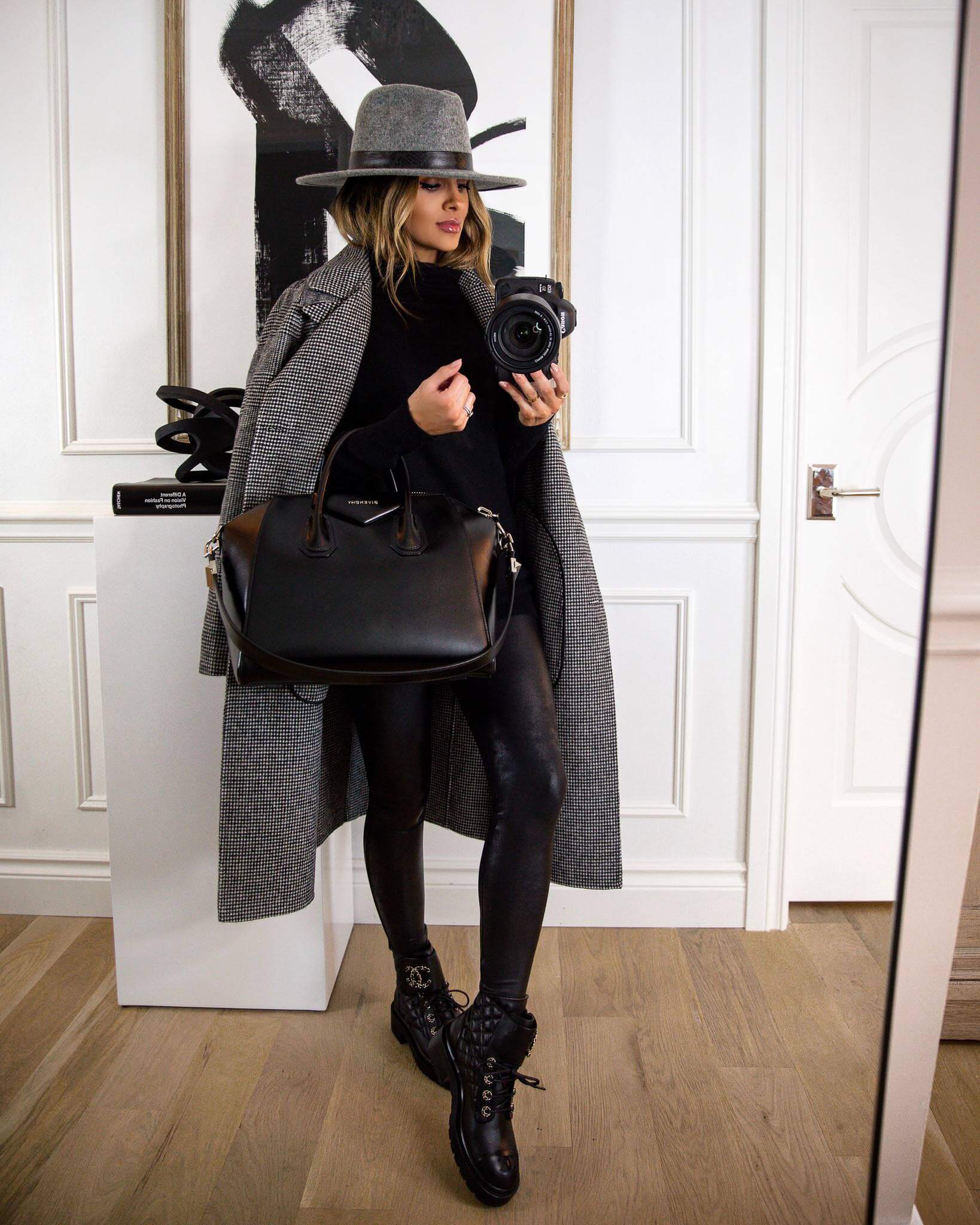 A Fresh Pairing: Oversized Blazer + Faux Leather Leggings - The
