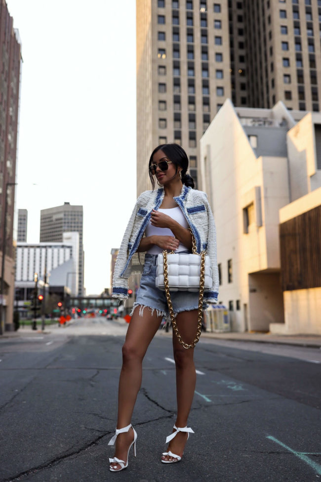 fashion blogger mia mia mine wearing prada cahier bag, express jumpsuit,  boiler suit trend, utility trend, dior chain …